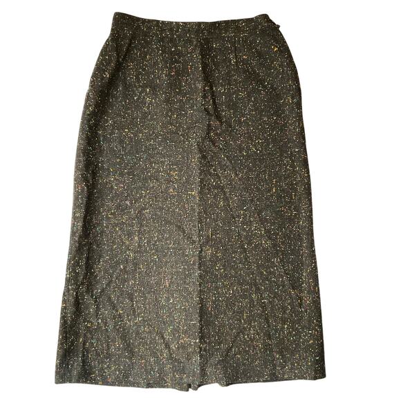 Snyder - Craft Women Below Knee Linen Pencil Skirt size M, Dark Gray & Colorful - Picture 1 of 10
